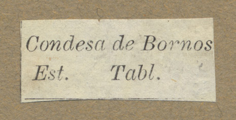 [Sello de propiedad de la] Condesa de Bornos