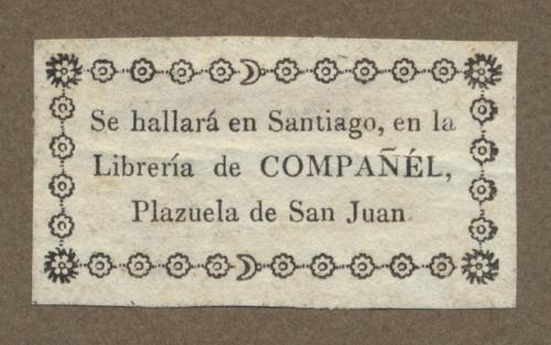 Se hallará en Santiago, en la Librería de Compañel..