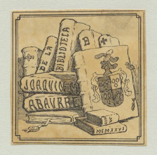 [Ex Libris] De la Biblioteca de Joaquín Abaurre