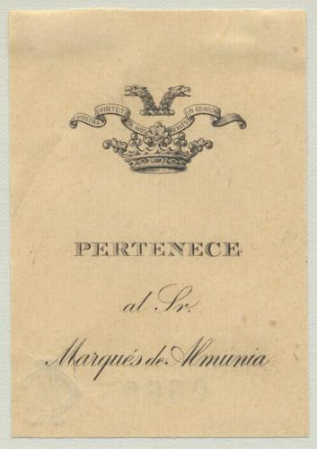 Pertenece al Sr. Marqués de Almunia