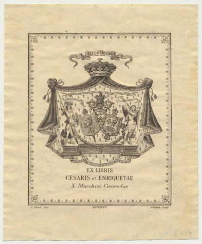 Ex Libris Cesaris et Enriquetae, X Marchios Casasolae