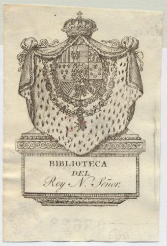 Ex Libris Biblioteca del Rey N. Señor