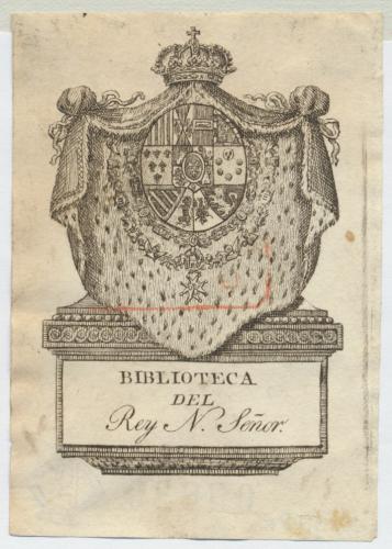 Ex Libris Biblioteca del Rey N. Señor