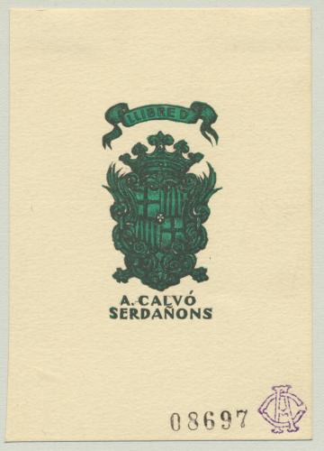 Llibre D. A. Calvó Serdañons