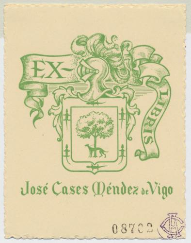 Ex Libris José Cases Méndez de Vigo