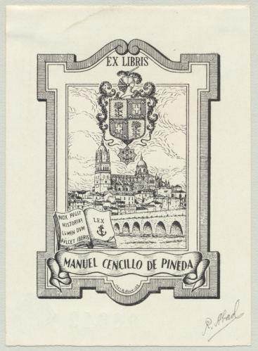 Ex Libris Manuel Cencillo de Pineda