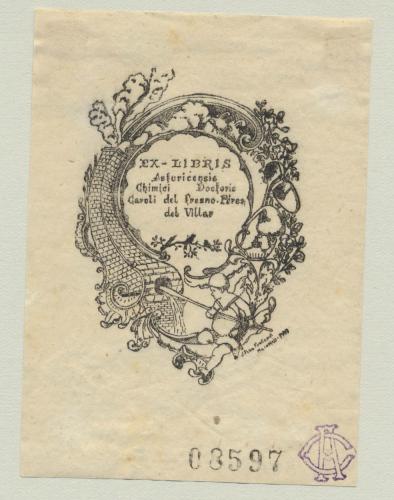 Ex Libris Asturicensis Caroli del Fresno Pérez del Villar