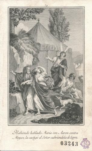 María es castigada con al lepra por hablar contra Moisés