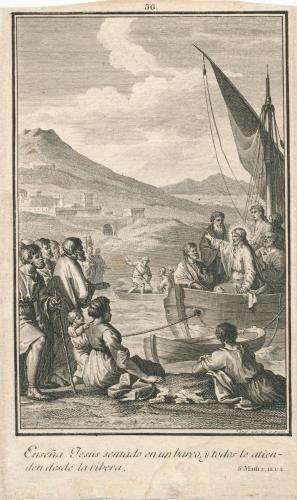 Jesús predica desde una barca