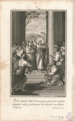 Jesús predicando en el templo