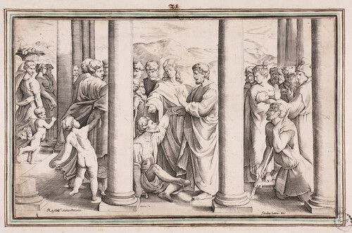 San Juan y San Pedro curan a un paralítico en la puerta del templo