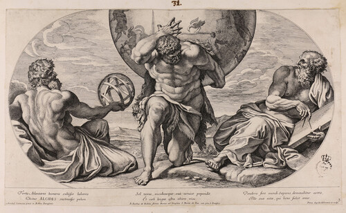Hércules sostiene el globo de Atlas