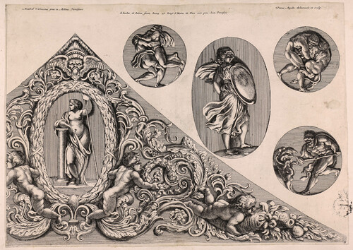 Detalles decorativos del camerino del palacio Farnese