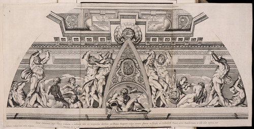 Pared lateral de la loggia del concilio de los dioses en villa Borghese