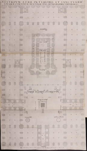 Vestigium atrii interioris et sanctuarii eiusdem cubitorum mensurae sunt orthographiae universales