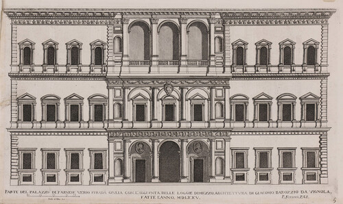 Parte del palazzo di Farnese verso strada Giulia...