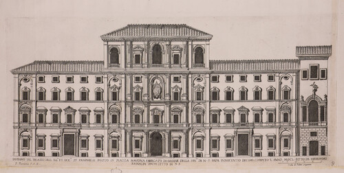 Disegno del palazzo dell Ill(mi) et Ecc(mi) SS Panphilii in piazza Navona