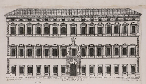 Palazzo in Laterano eretto da fondamenti dalla felice memoria di Papa Sisto V