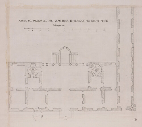 Pianta del palazzo del Ser(mo) Gran Ducca di Toscana nel monte Pincio