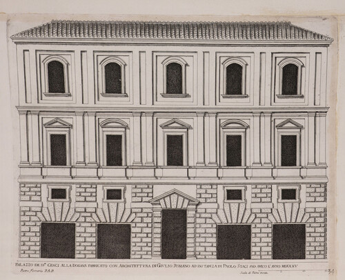 Palazzo de SS(ri) Cenci alla Dogana fabricato con architettura di Giulio Romano...