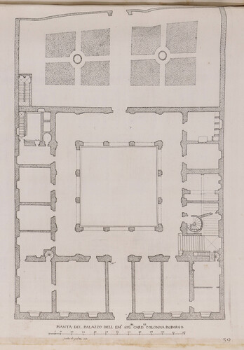 Pianta del palazzo del Em(o) Sig(re) Card(le) Colonna in Borgo