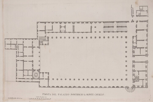 Pianta del palazzo pontificio a Monte Cavallo