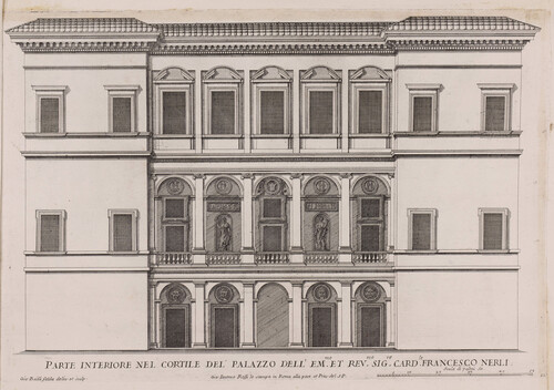 Parte interiore nel cortile del palazzo dell' Em(mo) et Rev(mo) Sig(re) Card(le) Francesco Nerli