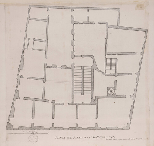 Pianta del palazzo de' Sig.(ri) Crescenzi