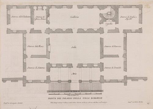 Pianta del Palazzo della Villa Borghese