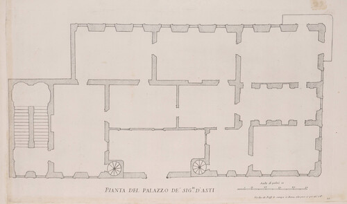 Pianta del palazzo de' Sig(ri) D'Asti