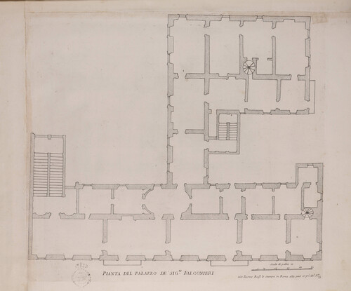 Pianta del palazzo de' Sig(ri) Falconieri