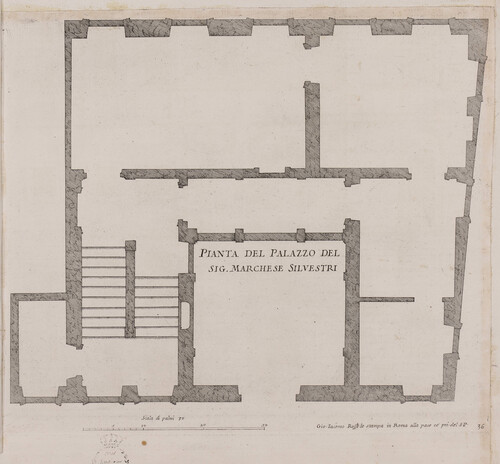 Pianta del palazzo del Sig. Marchese Silvestri