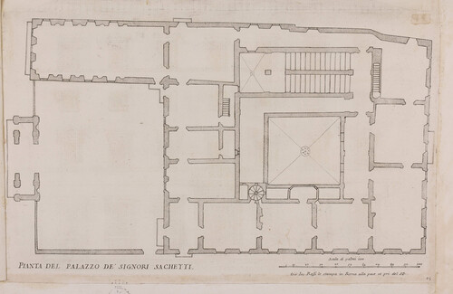 Pianta del palazzo de signori Sachetti