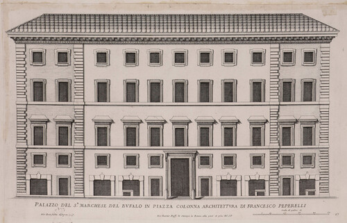 Palazzo del S(r) Marchese del Bufalo in piazza Colonna...