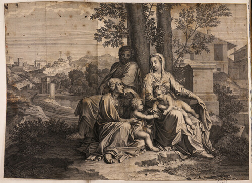 Sagrada familia con santa Isabel y san Juan Bautista