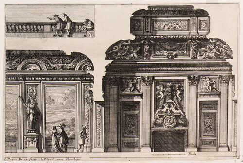 Diseño de chimenea y sección de galería interior
