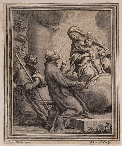 San Ignacio y San Francisco Javier ante la Virgen con el Niño