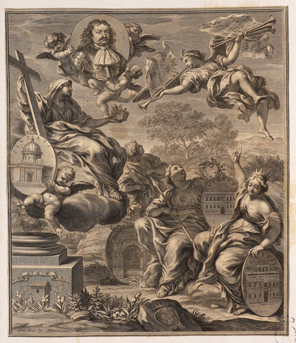 Retrato de Ranucio II Farnese acompañado de la Piedad, la Hilaridad, la Fe y la Delicia