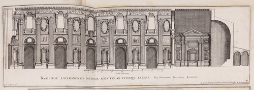 Basilicae lateranensis interior aspectus ab utroque latere