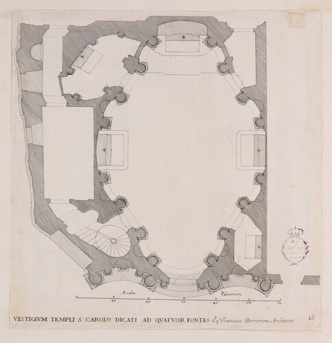 Vestigium templi S. Carolo dicati ad quatuor fontes