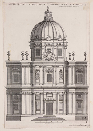 Exterior facies templi sanctae Martinae et S. Lucae evangelistae