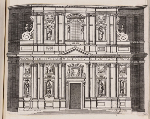 Alzado de la fachada de la iglesia de San Andrea della Valle