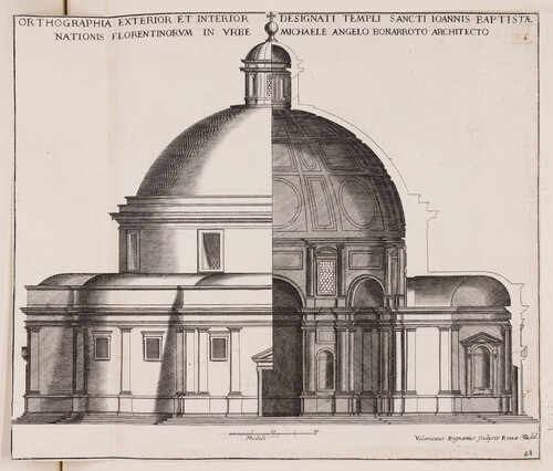 Ortographia exterior et interior designati templi Sancti Ioannis Baptista nationis florentinorum...