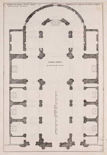 Ichnographia novae aedis SS. Ambrosii et Caroli ad viam Cursus