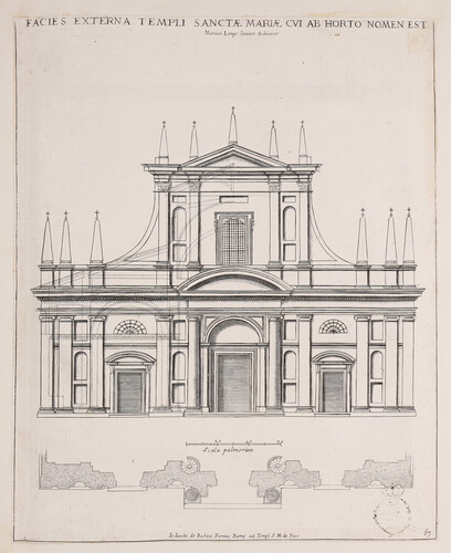 Facies externa templi Sanctae Mariae cui ab horto nomen est
