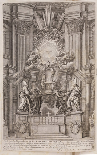 Catedra si San Pietro collocata da N. S. Papa Alessandro VII nel mezzo la tribuna della Basilica Vaticana...