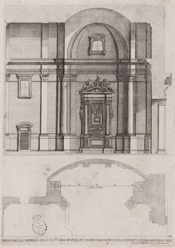 Fianco della cappella dell' ecc(ma) casa Sforza in S. Maria Maggiore con li depositi della medema casa