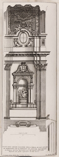 Fianco dell'altare maggiore della chiesa di San Giovanni de Fiorentini con li deposti de signori Falconieri