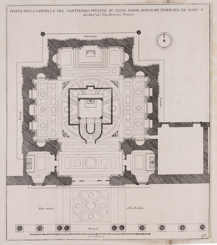 Pianta della cappella del santissimo presepe in Santa Maria Maggiore edificata da Sisto V