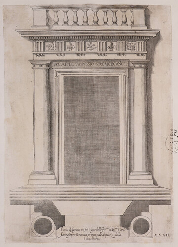 Porta desegnata in servigio dell'Imo et R(mo) Card Farnese